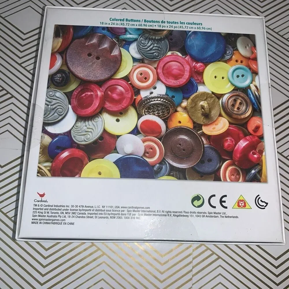 Cardinal Colored Buttons Jigsaw‎ Puzzle 1000 Piece 18x24 New and Sealed